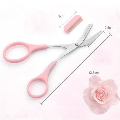 Eyebrow Trimming Scissors with Comb